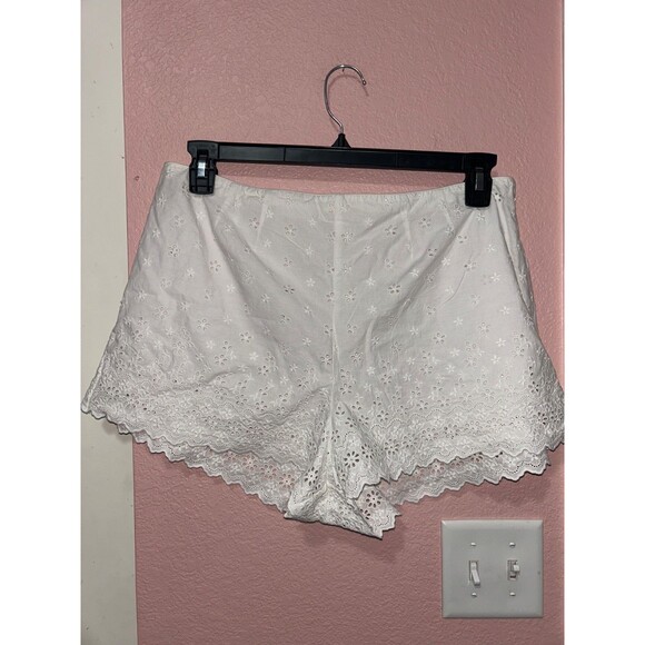 Doen Arbre Women’s Cotton Eyelet Shorts size 10 No size Tag Retro Boho Coquette - Picture 5 of 9